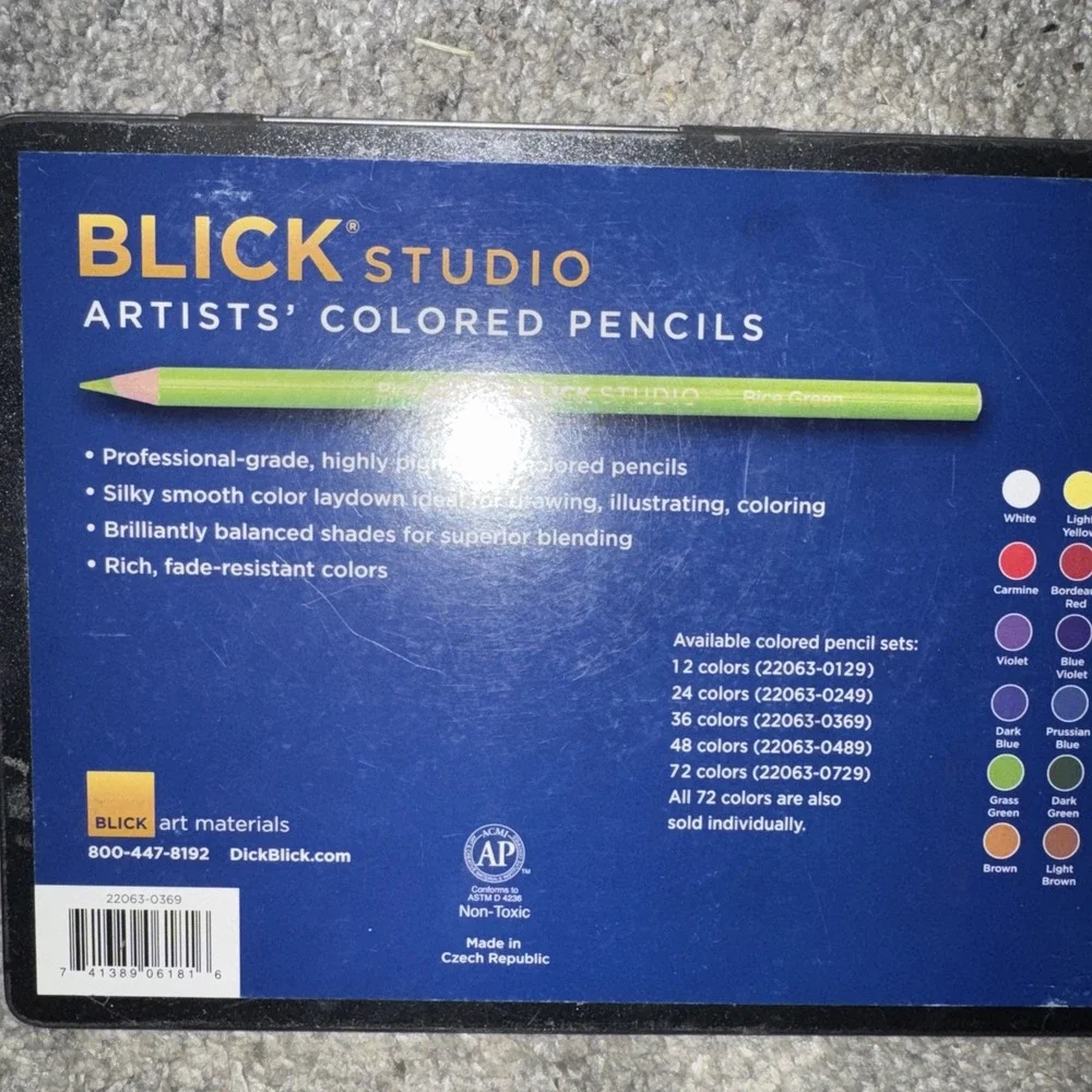 Blick Studio 36 Artists Colored Pencils- Set of 36 Blendable High Pigment